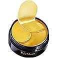 Under Eye Masks,Collagen 24K Gold Under Eye Patches for Puffy Eyes,Dark Circles Bags,Gold Pads Anti-Aging Hyaluronic Acid Moisturiser for Under Eyes Wrinkles, Remove Eye Bags, Hydrating (24K)
