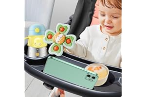 GORWOCO8 Universal Stroller Snack Tray Pushchair Cup Holder with Adjustable Buckle and Hooks, Removable Multifunction Stroller Organizer for Most Pram with Round and Flat Armrests