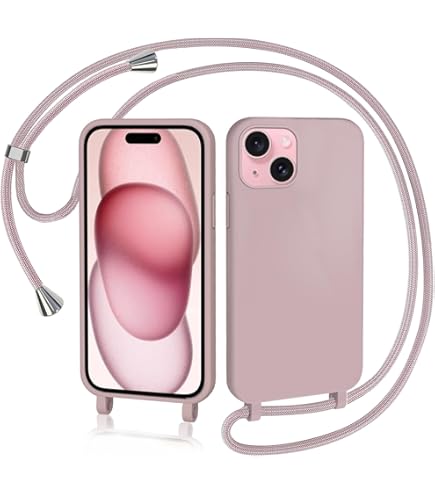 Coque Avec Cordon Pour Iphone 15, Coque Laniere Telephone