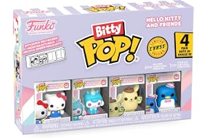 Funko Bitty Pop! Sanrio - Hello Kitty - 4PKE en överraskning mystisk minifigur - 0,9 tum (2,2 cm) samlarobjekt - Stapelbar Vi