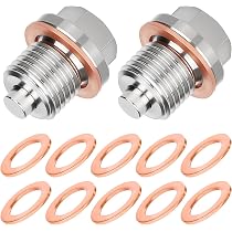 Magnetische Ölablassschraube M14 X 1,5 Mit 5 Dichtringen – Edelstahl Ölwannenablassmutter
