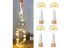 ‎UMIWE UMIWE Wiederaufladbare LED-Flaschenlichter mit Kork – 2025 Mini-Lichterkette ohne Batterien für Party, Halloween & Weihnachten – Kabellose Dekorative Lichter