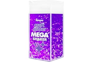 Hemway Glitter MEGA Artigianato Shaker 425g viola fluorescente Extra Chunky 1/24" 0.04" 1mm in polvere poliestere decorazione della resina Tumblers Pittura Arte della tavola di nozze