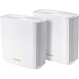ASUS ZenWiFi XT8 Blanc - Pack de 2 - Système Wi-FI 6 AX Mesh, Tri-Bande, 6600 Mbit/s, 500m2, AiProtection avec TrendMicro à v