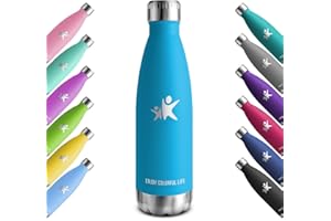 KollyKolla Botella Termica, 500ml, Botella Agua Acero Inoxidable, Termo Sin BPA, Cantimplora Termica Reutilizable, Water Bottle con Pared Doble Aislamiento, para Niños, Adultos, Deporte, Oficina