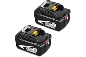 Goodexo 2 Pack BL1850B 18V Remplacement pour Makita 18V Batterie BL1860B 1850B 1840B BL1830 BL1835 BL1840 BL1860 LXT400 194204-5 (‌Noir)
