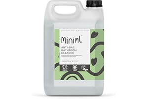 Miniml Anti-Bac Bathroom Cleaner Spray, 5L Refill - Cucumber & Mint Scent, Removes 99.9% of Bacteria, Cruelty-Free, Vegan, Natural & Plant-Based Powerful Anti-Bacterial Cleaning Formula Bulk Buy