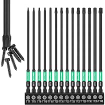 Set De 6 Tournevis Torx Extra Longs (300mm) - T10 à T30 - Poignée Soft Grip