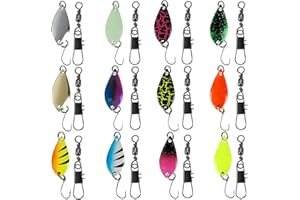 HJFH Fishing Forellen Spoon Set Spoons Forelle Blinker Set Forellen Angeln Köder 5g Einzelhaken mit Köder-Box für Hecht Zander Barsch Forelle
