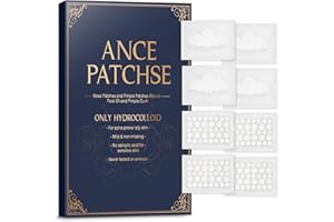 Aarovibe Pack of 144 Pimple Patches, Invisible Hydrocolloid + 4 Blackhead Remover Stripes, Invisible Blemish Cover for Day and Night, Effective Acne and Blackhead Remover for All Skin Types