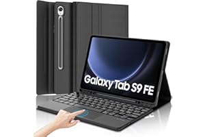 IVEOPPE Tastiera per Samsung Galaxy Tab S9 FE/S10 FE 10.9"/S9 11" con Touchpad, Cover Tastiera Trackpad Italiana Bluetooth per Samsung Galaxy Tab S9 2023/S9 FE 2023/S10 FE 2025, Nero