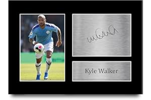 HWC Trading Kyle Walker Manchester City Man City Gifts Printed Signed Autograph Picture for Fans and Supporters - A4