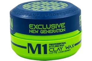 Pion Black Edition Hair Styling M1 Clay Wax – Strong Yet Flexible Hold Clay Wax for Matte Look, Texture & Volume, Professional Salon-Grade Styling, 150 ml