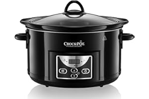Crock-Pot Mijoteuse | 4,7 litres (jusqu'à 5 personnes) | Minuterie programmable avec compte à rebours | Noir [SCCPRC507B]