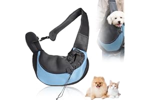 CVASNF Hundetragetasche, Verstellbarem Tragetasche Hund Bis 5kg Hundetrage Transporttasche mit Kordelzug Atmungsaktive Mesh Hundetragetuch für kleinen Hund Katze Aktivitäten Im Freien