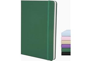 BEINUSHOR Dot Journal A5, Dotted Notebook with Premium 120GSM Thick Paper - Vegan Leather Dotted Journal with 160 Pages. Hardcover, Inner Pocket, Elastic Banded, for journalling, Notes, Study