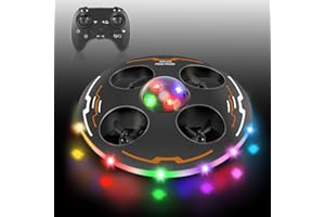Charmofun Mini Drohne für Kinder, Drohne Kinder für Anfänger UFO 360°, RC Flugzeug Spielzeug Drone mit LED-Licht, Kopflosem Modus, Quadrocopter mit 3 Akkus, Geschenke für Jungen und Mädchen (Schwarz)