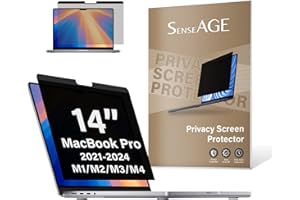 SenseAGE Filtro privacy magnetico per MacBook Pro 14", facile da mettere e togliere, anti-luce blu, antiriflesso, compatibile con laptop Apple Mac da 14" (2021-2023 M1/M2/M3)