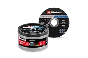 Original Einhell Trennscheiben Metall, 50-tlg., Ø 115 mm in Dose (Schnelles Trennen, Metallverarbeitung, Leichter Schnitt, MPA-zertifiziert, Markenunabhängig)