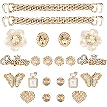 Lot De 17 Décorations De Chaussures DIY - Fleurs Roses En Résine - Charmes Amovibles Pour Sandales