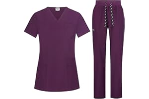 B-well Bella Uniforme Médicale Femme Élastique Ensemble: Haut et Pantalons + Blouse Medicale Femme/Vêtements Médicals Tenue Infirmiere