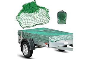RATSTONE Rete Per Rimorchi,3m*2m,Cucitura In Corda Ispessita,Altamente Elastica,Con Custodia,Adatta Per Rimorchi,Camioncini,Camion,Ecc.,Verde