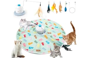 Kazaigou Interaktywna zabawka dla kotów do samodzielnej zabawy, elektryczna zabawka dla kotów dla dorosłych kotów domowych, elektroniczna zabawka dla kotów do ćwiczeń