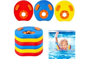 ‎HIUOUIH HIUOUIH Schwimmhilfe Schwimmscheiben 6 Stück Schwimmhilfe für Kinder von 3 bis 7 Jahren Eva Float Scheiben Schaumstoff Schwimmen Arm Bands Float Set für Schwimmbad, Pool, Strand