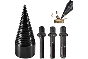 Umelee Broca para Dividir Madera, 42mm Brocas Divisora de Leña con 3 Ejes de Perforación, Broca de Partida de Madera para Dividir Troncos, Taladro Eléctrico, Cortador de Madera