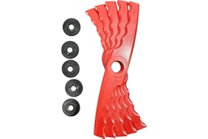 Bazargiusto - Testina lama "Diablo 2" per decespugliatore per taglio erba rovi, kit 5 pezzi