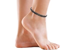 ‎MAGNETRX MagnetRX® Ultrastarke Magnet Fusskette für Damen - Magnetische Fußkette - Frauen Titan Magnetfusskettchen (Schwarz)