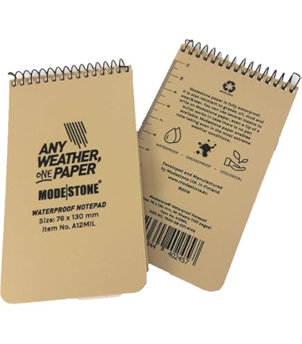 Modestone Waterproof Notepad 76x130mm 60 Pages - Military Notebook Any Weather E - Foto 12