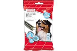 Beaphar Zahnpflege Sticks - Für große Hunde - Zahnpflege Snack - Mit natürlichen Meeresalgen - Ohne Zuckerzusatz - 7 Stück, 182 g (1er Pack)