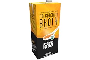 OCEAN'S HALO Ocean’s Halo No Chicken Broth - Low Sodium, USDA Organic, Excellent Source of Vitamin D & Iodine, Non-GMO, Vegan, Gluten-Free, Sustainably Ocean Farmed Kelp, 946ml