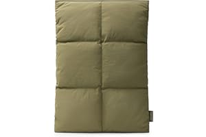 Comfyable Wypukły pokrowiec na laptopa 13 cali 14 cali, pikowany pokrowiec na laptopa dla kobiet i mężczyzn, poszewka na poduszkę kompatybilna z MacBook Air M2 M1, MacBook Pro 13 cali 14 cali M2 M1, neutralny, oliwkowy zielony