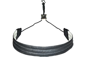 Kukyo Clarinet Neck Strap with Thumb Tab Adjustable soft faux Leather Strap black, good for serious flautist and any lever of player