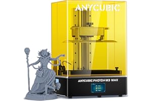 ANYCUBIC Photon M3 Max Stampante 3D con LCD 13.6"(7K) ed Alimentazione Automatica, Piattaforma per Incisione Laser, Anycubic LightTurbo, Dimensioni Massime di Stampa 298 * 164 * 300mm(14.6L)