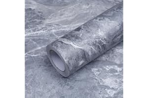 FEILAYS Blau Schwarz Tapete Selbstklebend Marmoroptik 3d Effekt Klebetapete Selbstklebende Beton Wand Möbelaufkleber Graue Klebefolie Matt Tapeten Marmoroptik Modern Büro Schlafzimmer Betontapete 40CM×10M