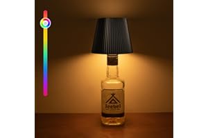 Jeebel Lampada per Bottiglia Senza Fili - LED RGB Lampada Tappo con Controllo Touch/Dimmerabile Infinito/ IP54/ 5 Modalità, Luce da Bottiglia Portatile in PVC per Indoor-Outdoor Ristorante Campeggio