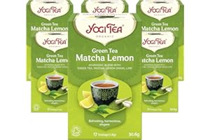 Yogi Tea, Matcha Lemon, Organic Green Herbal Tea, Blend of Green Tea, Matcha, Lemongrass and Lime, 6 Packs x 17 Tea Bags (102 Teabags Total)