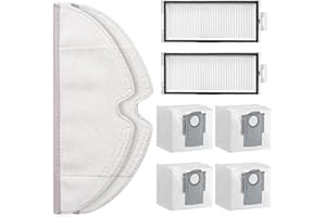 Rrochio Accesorios para aspiradora Roborock Q8 Max+, 2 filtros HEPA 2 paños de limpieza y 4 bolsas para roborock Q5 Pro+, Q7+, Q7 Max + toallitas, juego de accesorios, piezas de repuesto para robot