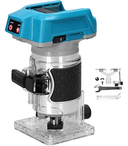 MeiMeiDa 800W Compact Wood Router Tool, Portable Handheld Palm Router Woodworking,Electric Trimmer Wood Router With 15pcs Router Bits,Wood Laminate - View #5