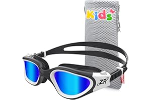 ZIONOR G1MINI Gafas de natación para niños, polarizadas, cómodas, antiniebla, protección UV, gafas de natación para niñas y niños (años 3-14)