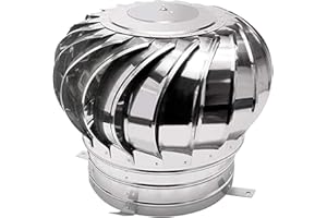 LTLCLZ Giratoria Sombrero Extractor, Acero Inoxidable 201 Esférico Tubo De Escape Engrosado Salida De Aire Cubierta Giratoria De Chimenea Giratoria Adecuado para Granjas De Techo De Fábrica,100mm