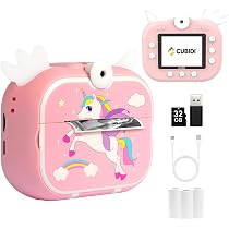 Appareil Photo Enfant CUBIDI – Imprime Instantanément Sans Encre – 48 MP, Vidéo 1080p – Cadeau Fille 3 Ans Et Plus