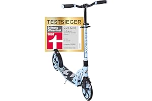 Six Degrees Aluminiowa hulajnoga z mechanizmem składania, stojakiem, zwycięzcą testu 205 mm, ABEC 7, z regulacją wysokości, certyfikat GS