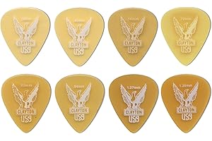 Clayton Ultem Gitarrenplektren (Stärke 0,38 mm – 1,20 mm)