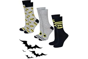 soxo DC Comics The Batman Superman Calzini Uomo Divertenti Regalo Uomo Calze Cotone 40-45 1-3 Paia