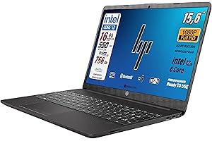 HP 250 G9, Pc portatile notebook, Display Full HD da 15,6", cpu Intel i3 di 12Th, ram da 16 Gb, SSHD 756 Gb, Windows 11 Pro, computer portatile, Layout Italiano, pronto all'uso