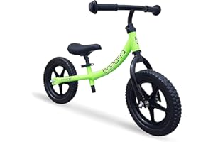 ‎BANANA BIKE Banana Bike LT Bike - Kinderfahrrad ohne Pedale - Leichtes Fahrrad mit Aluminiumrahmen - Balance Bike für Mädchen - Verstellbares Lenkrad und Sattel - Pannensichere Eva-Reifen - 12 Zoll Grün